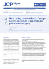 How timing of orthodontic therapy affects outcomes of regenerative periodontal surgery