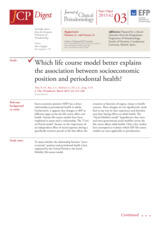 Which life course model better explains the association between socioeconomic position and periodontal health?