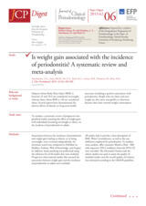 Is weight gain associated with the incidence of periodontitis? A systematic review and meta-analysis
