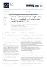 Surgical treatment of peri-implantitis: three-year results from a randomised controlled clinical trial