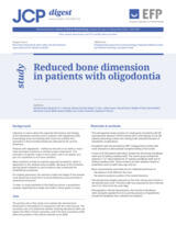Reduced bone dimension in patients with oligodontia