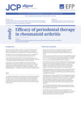 Efficacy of periodontal therapy in rheumatoid arthritis