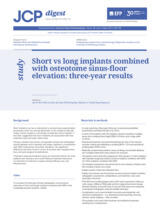 Short vs long implants combined with osteotome sinus-floor elevation: three-year results