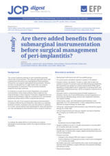 Are there added benefits from submarginal instrumentation before surgical management of peri-implantitis?