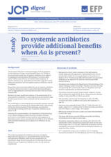 Do systemic antibiotics provide additional benefits when Aa is present?